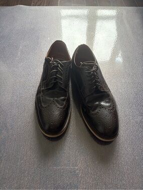 J.Lindeberg Men's Classic Wingtip Dress Shoes - Dark Brown